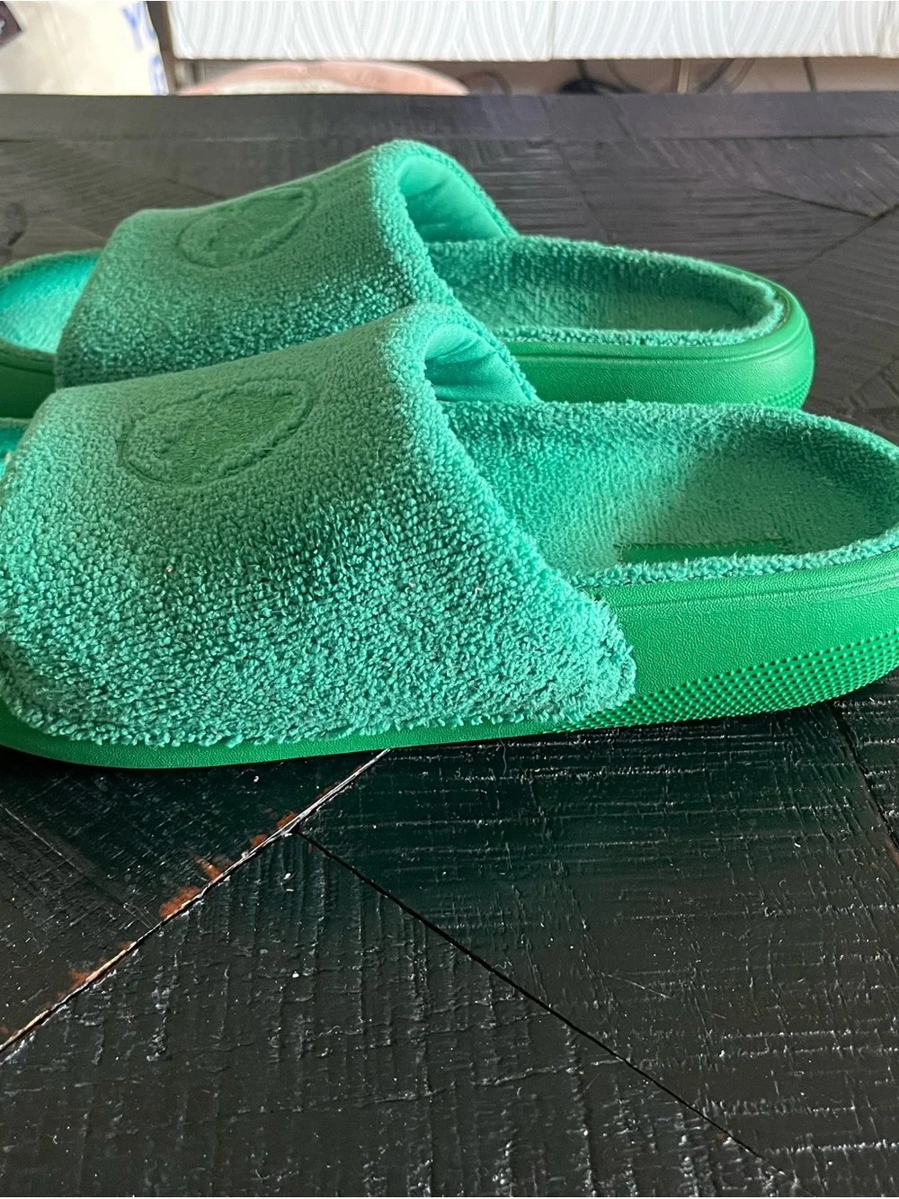 Crocs Classic Towel Slides in Green Ivy Mens Size 11